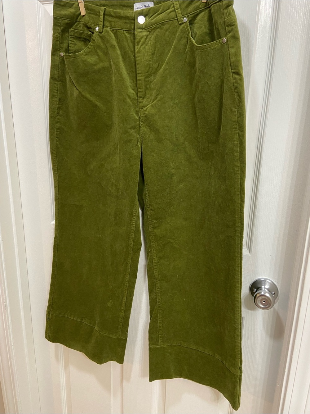 NWOT Little Daisy Closet Olive Green Corduroy Pants Size Medium